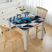 FACANNAP Race Car Square Tablecloth Set 100% Polyester Fiber - Dining Table Protection 36*36
