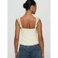 thumbnail image 6 of Women Lace Babydoll Tank Top Cap Sleeve See Throught Y2k Summer Going Out Crop Tops  L, 6 of 7