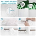 thumbnail image 4 of No Hook Shower Curtain, Green Palm Leaves Shower Curtains for Bathroom with See Through Top Window, Summer Tropical Botanical Simple Boho Waterproof & Washable Bath Curtain Stand Up Stall 36"x72", 4 of 7