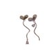 thumbnail image 2 of Qarigey 1 par de pendientes de mujer, pendientes de boda, joyería, regalo de Navidad, plata Type3 NO3 Qarigey AP011457-02, 2 of 6