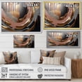 thumbnail image 5 of Designart "Infinity Rivers in Golden and Pink Abstract III" Extra Large Abstract Framed Wall Art - Modern Gold Abstract Liquid Ink Entryway Framed Wall Art, 5 of 7