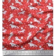 thumbnail image 1 of Soimoi Poly Georgette Fabric Dot,Star & Unicorn Animal Print Fabric by Yard 52 Inch Wide, 1 of 3