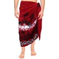 thumbnail image 3 of HAPPY BAY Men's Bath Trunk Swimsuits Sarong Pareo Beach Wrap One Size Red, Palm Tree Summer Vacation Aloha, 3 of 4