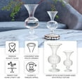 thumbnail image 4 of Efavormart Set of 4 Clear Nordic Style Glass Flower Vases with Petals Texture, Vintage Transparent Bud Planter Vase Centerpiece Floral Arrangements - 7",9", 4 of 5