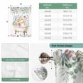 thumbnail image 6 of Spring Floral Pig Balloon Curtains for Living Room/French Door, Weeping Flowers Leaves Farmhouse Watercolor Tie Up Curtains 63 Inch Length Energy Saving Kitchen Curtains Shades for Windows 42"x63", 6 of 8
