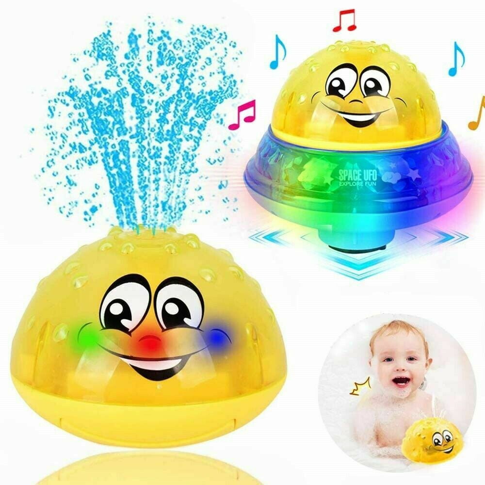 Sprinkler Ball Automatic Water Spray Balls LED Light and Music Kids Bath Toys 