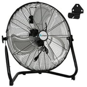 ACHAZEL 20 Inch Floor Fan Industrial High Velocity Utility Fan 2 in 1 Wall Mounting Hardware Heavy Duty Metal Electric Fan 4650 CFM 3-Speed For Outdoor Indoor, Patio, Warehouses, Garages
