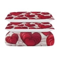 thumbnail image 6 of Pratyus Hearts Red Pattern Romantic Valentine's Day Design 3-Piece Bedding Set for Bedroom Home Decor Easy to Clean and Care 87x68in, 6 of 8
