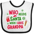 thumbnail image 3 of Inktastic Who Needs Santa when I Have Grandpa Boys or Girls Baby Bib, 3 of 4