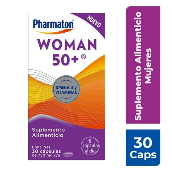 Suplemento Alimenticio Pharmaton Woman 5+ para Mujer 30 Cápsulas de 750 mg. Ayuda a Mejorar la Nutrición Diaria