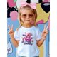 thumbnail image 1 of Encantadora camiseta blanca para niña "Mi 4.º cumpleaños". Estampado de unicornio y estrellas. Cuello redondo y manga corta. Mezcla de algodón suave. Ideal para celebraciones de verano. Edades: 1 a 8, 1 of 5