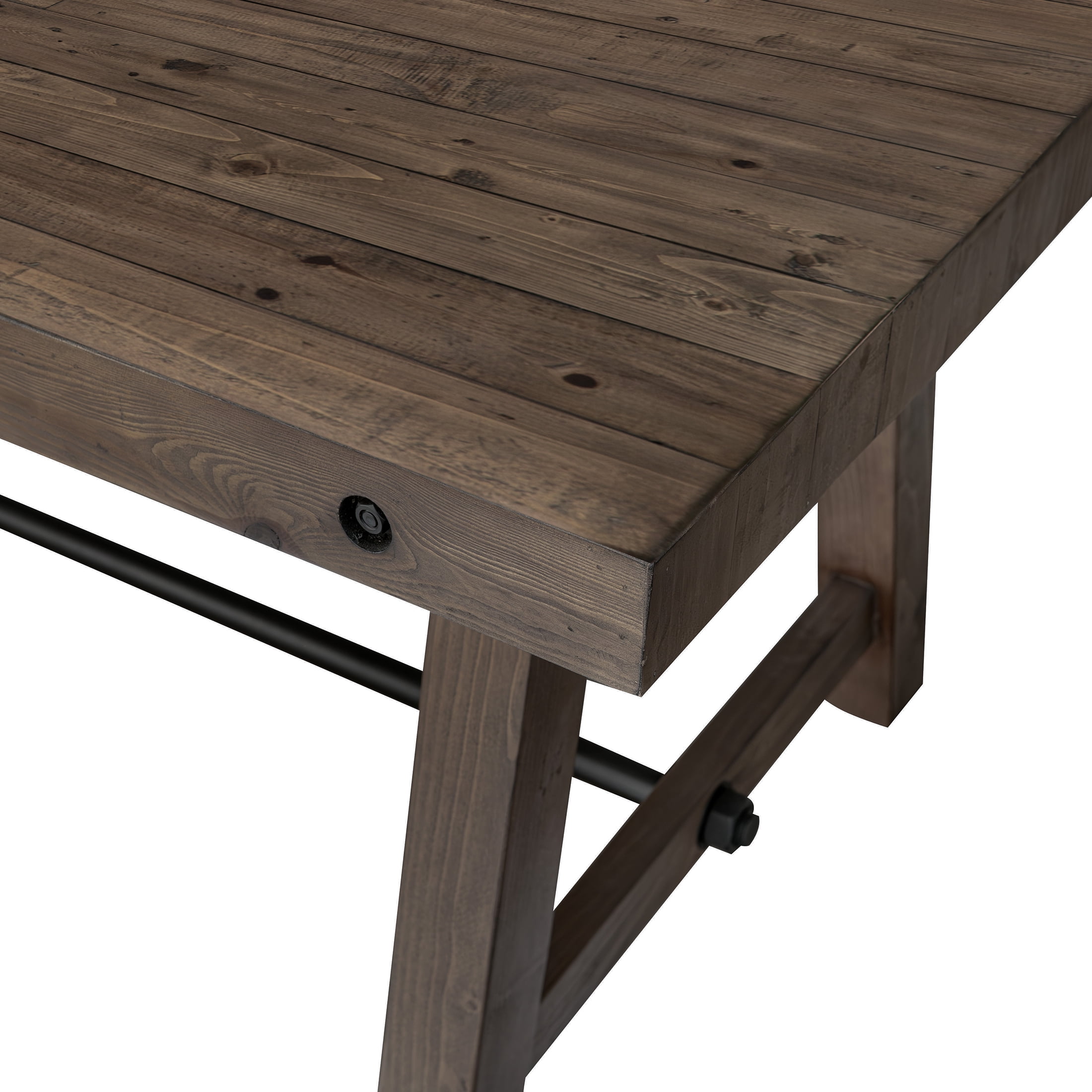 Guyou 59" Dining Table for 4-6 People, Farmhouse Rectangular Kitchen Table, Solid Wood Rustic Dinner Table for Dining Room Kitchen, Natural