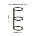 thumbnail image 2 of Unique Bargains 0.63' Dia. 3 Circle Detachable Metal Binder Rings Loose Leaf Rings, Dark Grey 10 Pack, 2 of 6