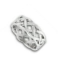 thumbnail image 4 of Wide Heavy Celtic Infinity Knot Wedding Ring Stainless Steel Band Gray Jewelry Female Male Size 7, 4 of 4