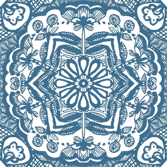 FloorPops 12-in by 12-in Blue Erina Peel & Stick Floor Tiles