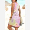 thumbnail image 4 of Robes Décontractées Walmart+ Week Aqestyerly Mode Femmes Imprimé Col Rond Aguichant Robe Débardeur Sans Manches Basique Midi Robe de Boîte de Nuit HWRETIE, 4 of 6