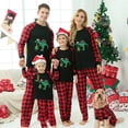 thumbnail image 2 of Pijamas familiares a juego de Navidad, conjunto de pijamas negros de copo de nieve, Feliz Navidad, 2 of 3