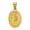 Yellow, variant on 18k Solid Satin Patterned back Gold Saint Christopher Medal Pendant Necklace 13x13mm Pendant for Women