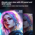 thumbnail image 3 of Monitor KOORUI, Monitor Gaming IPS QHD de 27", 170 Hz, 1 ms, HDR400, Compatibilidad G-Sync y FreeSync, Pivote Inclinable, Giratorio, Altura Vertical Ajustable, 2 HDMI 2.0 y 1 DisplayPor 1.2, 27E3Q, Ne, 3 of 5