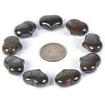 thumbnail image 2 of Natural 10pcs Tiger Iron Gemstone Healing Crystal 1 inch Mini Puffy Heart Pocket Stone Iron Gift Box, 2 of 3