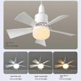 thumbnail image 3 of Socket Fan Light Small Ceiling Fan with Light and Remote, Screw in Ceiling Fan Light for E27 Base, f, 3 of 5