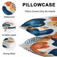 thumbnail image 5 of Throw Pillow Covers 16x16 Inch Set of 2, Orange Blue Boho Waterproof Outdoor Pillow Covers, Ethnic Abstract Geometric Striped Decorative Cushion Pillowcases for Couch, Sofa, Bed, Garden, Patio, 5 of 9