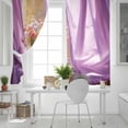thumbnail image 5 of Purple Spring Flowers Blackout Curtains for Bedroom, Modern Abstract Chic Oil Painting Thermal Insulated Kitchen Drapes with Grommets, Light Blocking Window Treatment, 2 Panels 52" x 54", 5 of 7