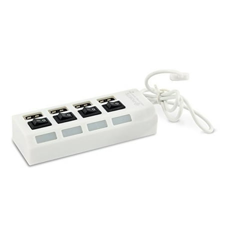 Travel USB Hub 4-Port Portable Splitter - Compatible With Mac / PC / (Best Network Sniffer For Mac)