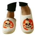 thumbnail image 3 of Shadoumai Halloween Slippers Pumpkin Slippers for Womens Mens Cute Comfy Bedroom Shoes,Home House Ladies Fuzzy Slipper,indoor Outdoor Memory Foam Slipper, 3 of 9