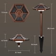 thumbnail image 2 of Gigalumi Warm White Solar LED Landscape Light , Gold-Red Bronze Aluminum, Waterproof Path Light 2-Pack, 2 of 7