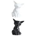 thumbnail image 1 of Conjunto de estantería de esculturas geométricas de animales de cerámica Blanco L Negro L, 1 of 7