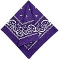 thumbnail image 2 of ZEN 3 PCS 100% Cotton Bandana for Men & Women 22" x 22" Paisely Pattern Handkerchief Headband Scarf, 2 of 10