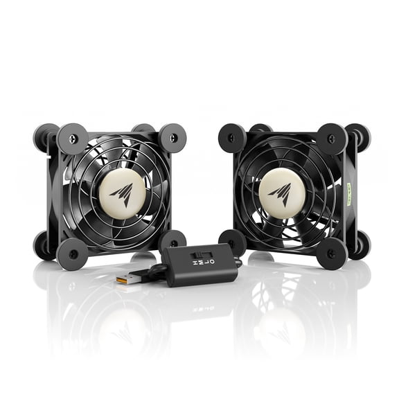 AC Infinity MULTIFAN S5, Quiet Dual 80mm UL-Certified USB Fan for Receiver DVR Playstation Xbox Computer Cabinet Cooling