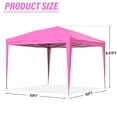 thumbnail image 3 of Zenova  10' x 10' Outdoor Pop Up Canopy Tent Patio Gazebo Party Wedding Tent Pink, 3 of 5