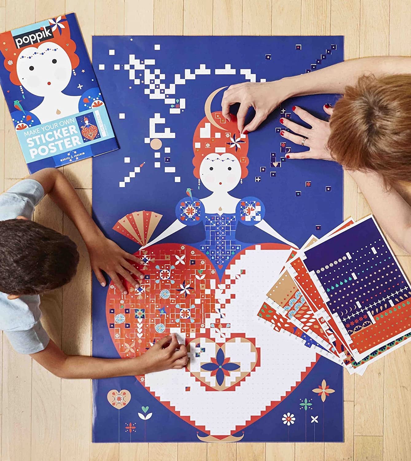 POPPIK Stickers Art Activity for Kids and Family Book Fun Educational Poster Kit Sticker Book The Queen