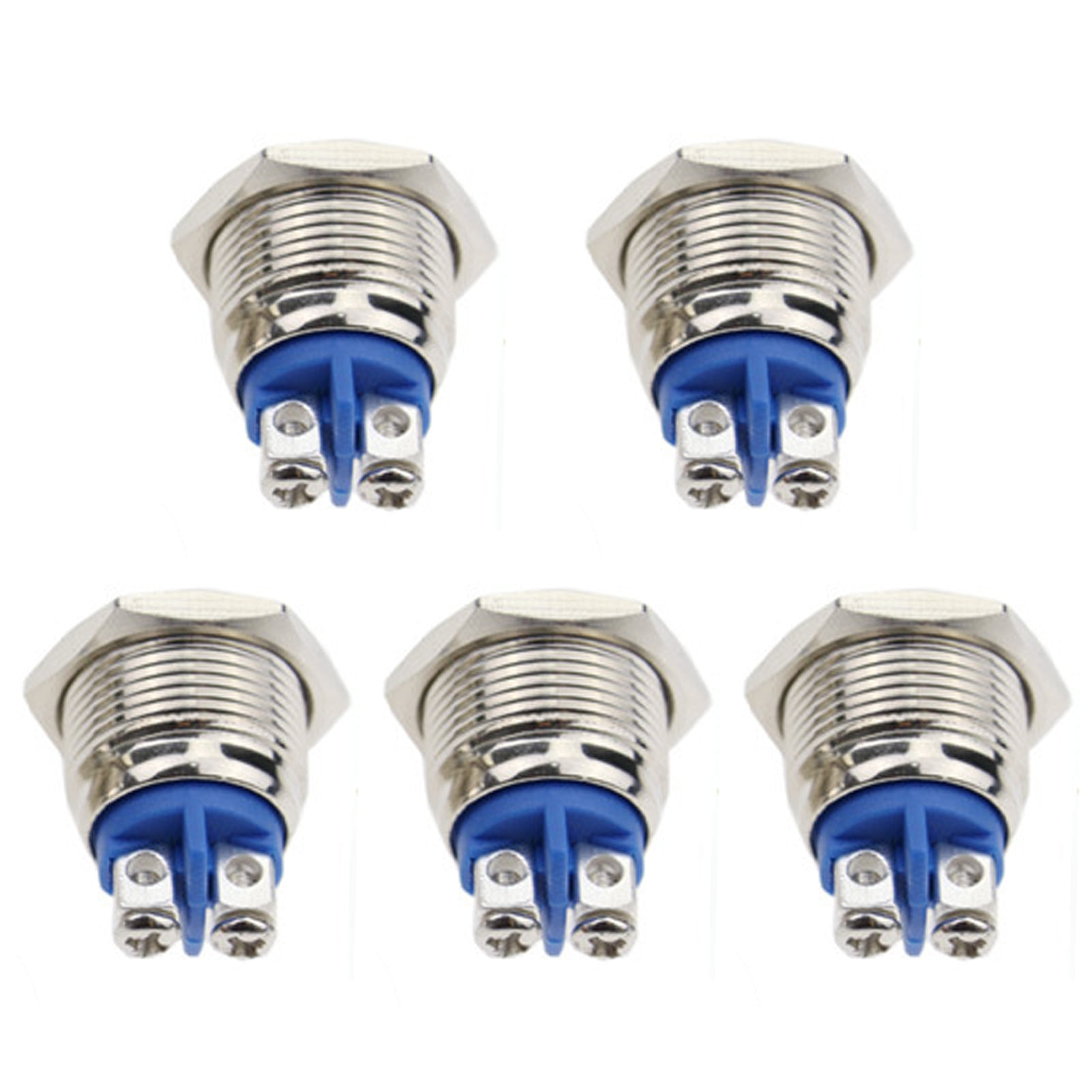 1pcs Car 16mm 5A Stainless Steel Screw Push Button Switch Momentary Switch Kit 