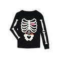 thumbnail image 2 of Way to Celebrate Girls Halloween Long Sleeve Top and Pants Tight Fit Pajama Set, 2-Piece, Sizes 4-10, 2 of 3