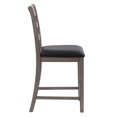 thumbnail image 4 of Chaises de salle à manger d'intérieur CorLiving New York à hauteur de comptoir avec pieds en bois massif, gris délavé (lot de 2), 4 of 9