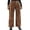 Apricot, variant on Michellecmm Women High Waist Leather Pants Straight Slimming Side Pockets Wide Leg PU Legging Solid Color Casual Party Fall Trousers