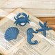 thumbnail image 4 of Sungmor Tiradores de Cajón de Hierro Fundido Náutico - Cangrejos, Estrella de Mar, Caballito de Mar y Perillas de Gabinete con Forma de Concha, Manijas de Puerta de Tema Marino, Azul Antiguo - 4 Pzas, 4 of 8