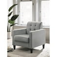 thumbnail image 2 of Hale Light Gray Velvet Accent Armchair with Tufting, 2 of 4