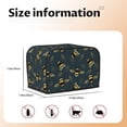 thumbnail image 4 of Toaster Covers 2 Slice, cute bee leaves dark Waterproof Bread Machine Cover Fits for Standard 2 Slice Toasters, Home Decor Toaster Protection with Hanging Rope, 4 of 7