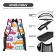 thumbnail image 4 of Goofa Doodle Cars Pattern Comfortable Student Backpack - Ergonomic Design, Durable, Water-Resistant, Multi-Compartment,Travel, and Outdoor Activities, 4 of 5