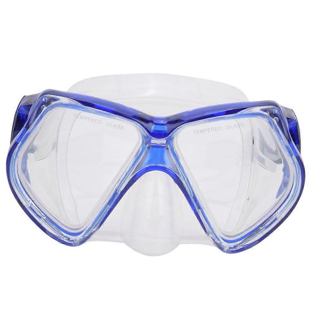 Gafas de natación para esnórquel, gafas de natación profesionales, máscara de buceo de marco grande, gafas de natación, gafas de natación antivaho para esnórquel, completamente secas azul