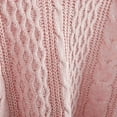 thumbnail image 5 of Arlun Women's Winter V-Neck Long Sleeve Loose Cable Knit Sweaters Pullover Fashion Simple Comfortable Solid Color Relaxed Fit Drop Shoulder Tops Stylish Outwear Pink M, 5 of 6