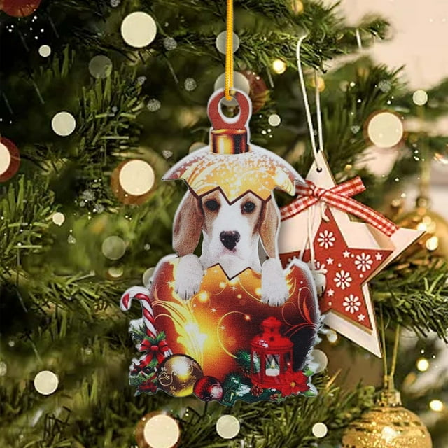 Double Golden Egg Christmas Ornament Pet Friendly Festive Hanging Craft For Holiday Tree Decoration
