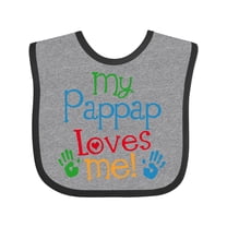 Inktastic My Pappap Loves Me Boys or Girls Baby Bib
