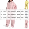 thumbnail image 3 of Gubotare Girls Pant Set Fall Teen Girls Sweatsuit Fall Hoodie And Sweatpants Set Back to School Clothes Fall Outfits Cozy And Fashion Size 7-8 (Yellow,7-8 Years), 3 of 7