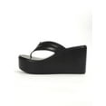 thumbnail image 4 of Women Black Wedge Slide Sandals  Fashionable Toe Post Sandals For Daily, 4 of 7