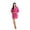 Hot Pink, variant on Women's Short Waffle Kimono White Bathrobe (Small/Medium) | Lightweight Cotton Blend Spa Robe